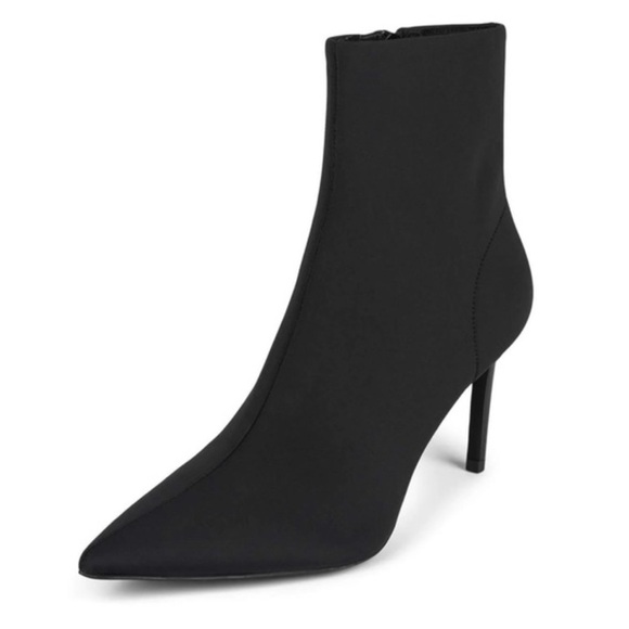 Jeffrey Campbell Shoes - NEW Jeffrey Campbell Nixie Pointed Toe Neoprene Black Bootie Heel, Size 8